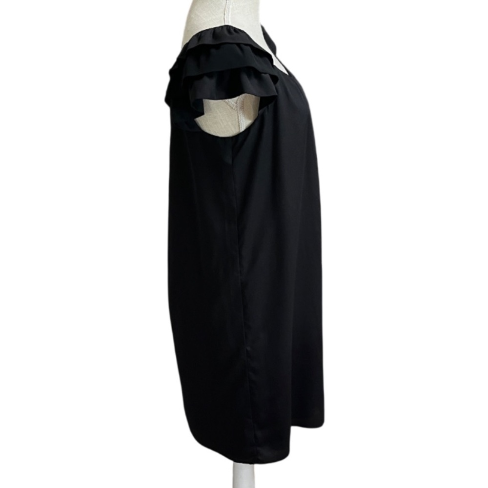 Ann Taylor LOFT Black Ruffle Cap Sleeve
Sheath Dress Size 8 - Picture 2 of 9